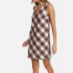 Trina Turk 'Brynne' Holiday Tartan Plaid Sleeveless Shift Dress Size 4